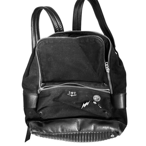 Zadig & Voltaire Arizona Canvas & Leather Backpack - Picture 2 of 15